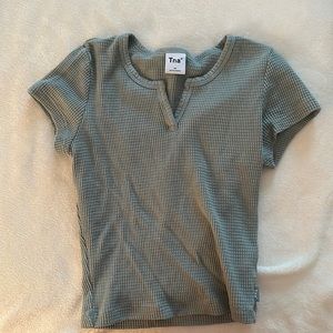 Aritizia tna blueish color waffle top